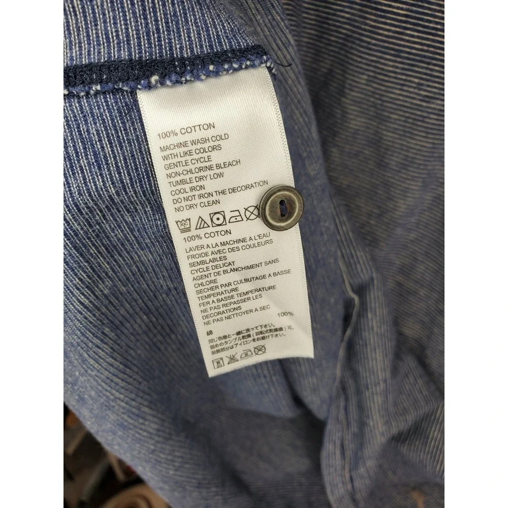 Tommy Bahama Polo Shirt Mens 2XL Navy Striped Short Sleeve Cotton